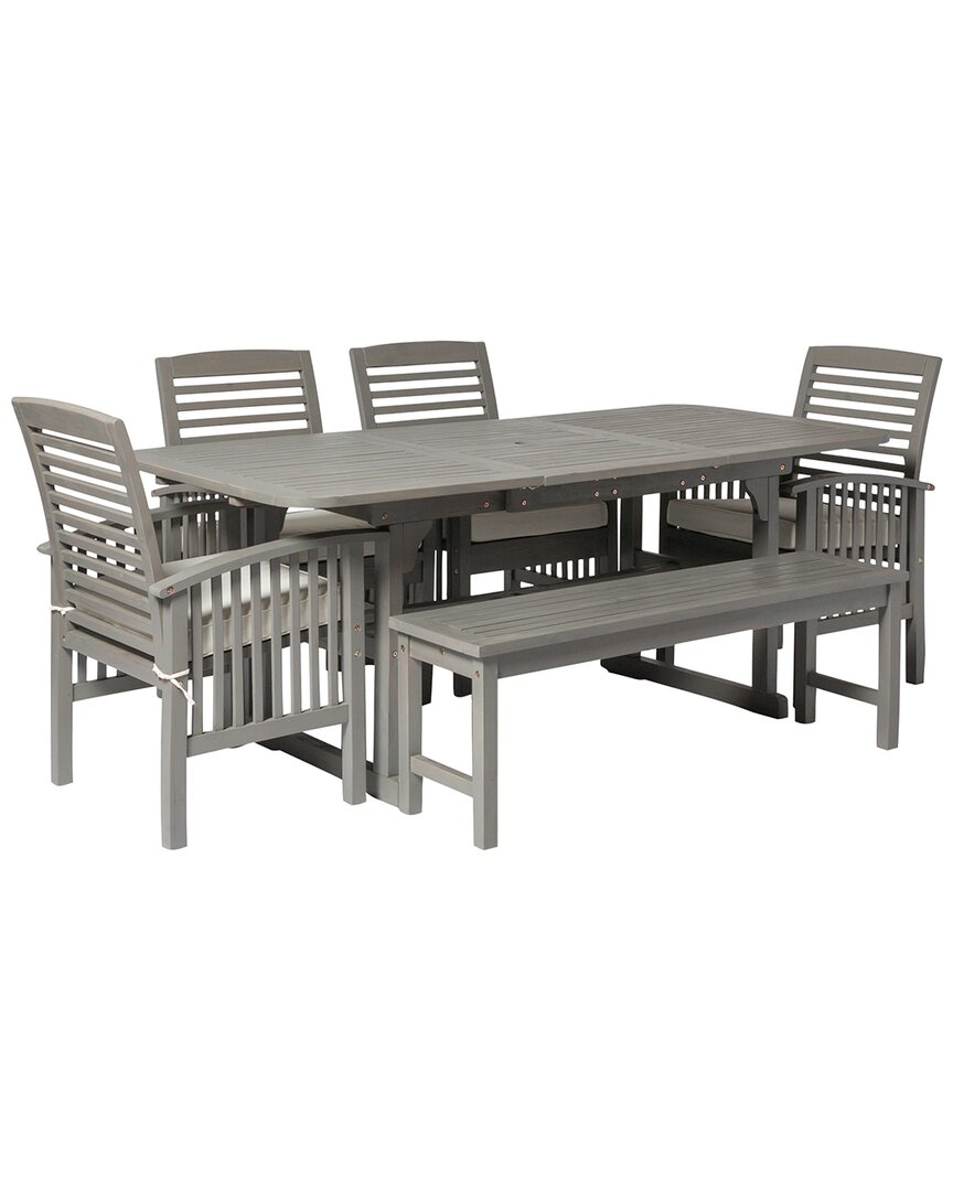 Hewson 6pc Classic Outdoor Patio Dining Set In Grey