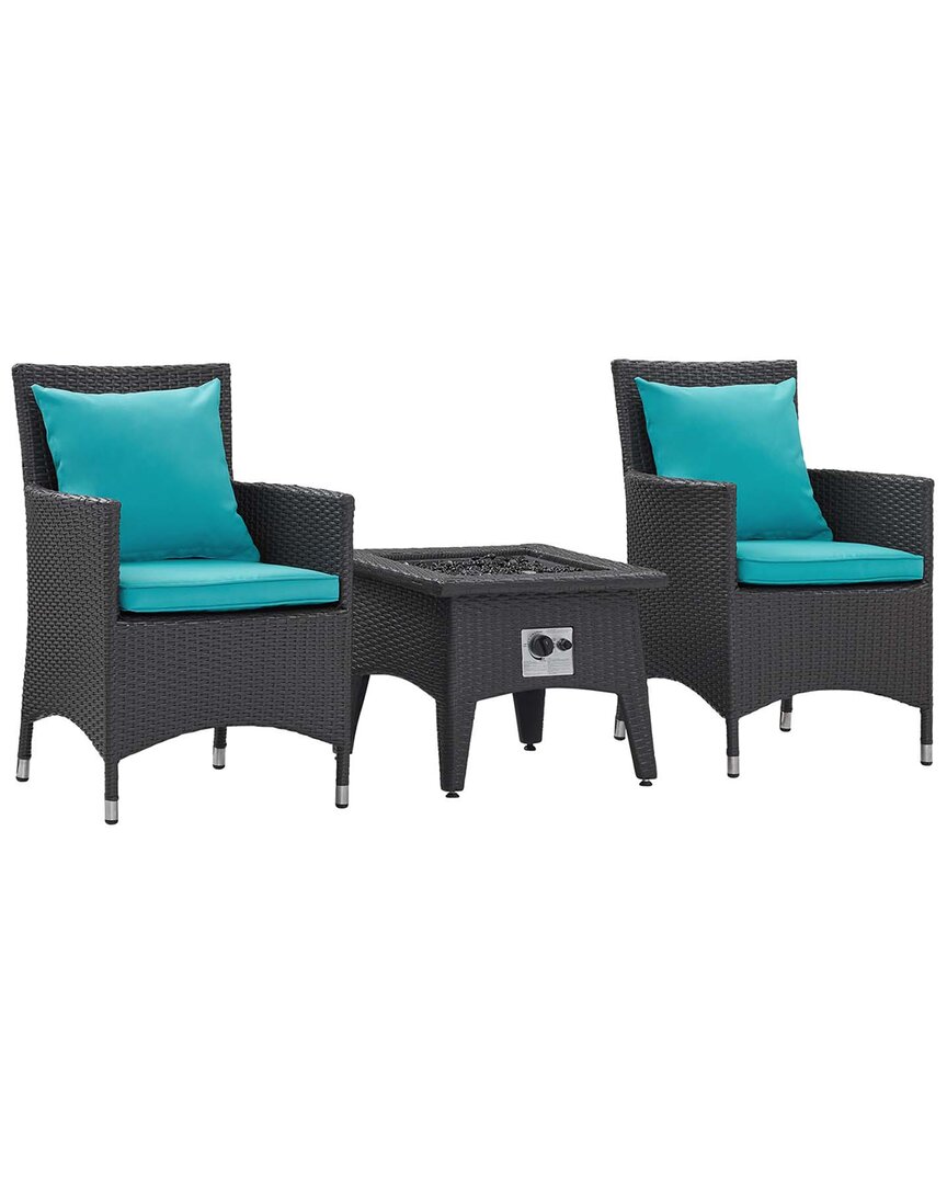 Modway Convene 3pc Set Outdoor Patio With Fire Pit