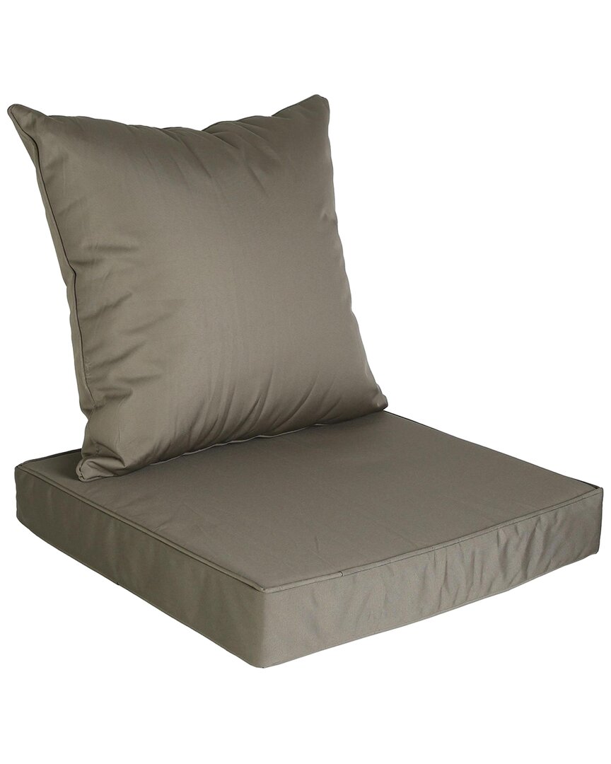 Fresh Fab Finds Waterproof Outdoor Seat Cushion Set With Removable Cover In Gray