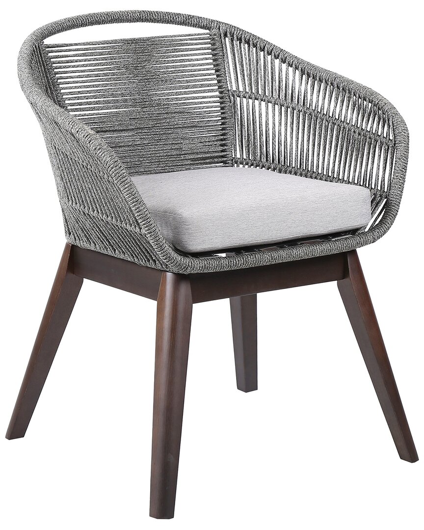 Armen Living Tutti Frutti Indoor Outdoor Dining Chair In Gray