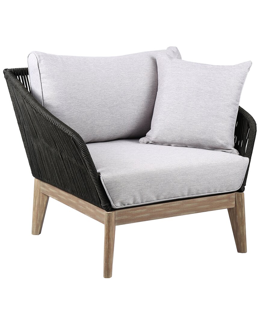 Armen Living Athos Indoor Outdoor Club Chair In Gray