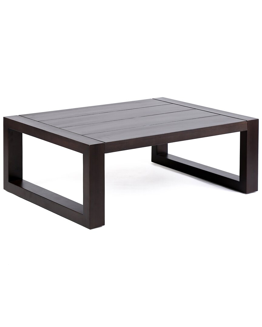 Armen Living Paradise Outdoor Dark Eucalyptus Wood Coffee Table