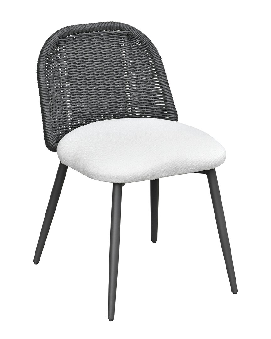 Tov Furniture Alexa Rattan Performance Fabric Outdoor Counter Stool