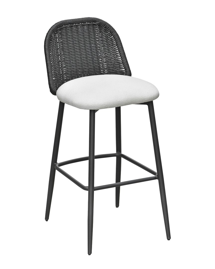 Tov Furniture Alexa Rattan Performance Fabric Outdoor Counter Stool