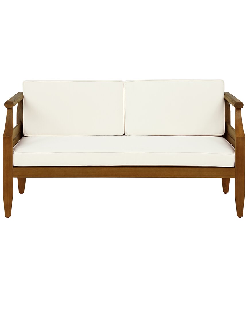 Linon Arlen Outdoor Loveseat & Coffee Table In White