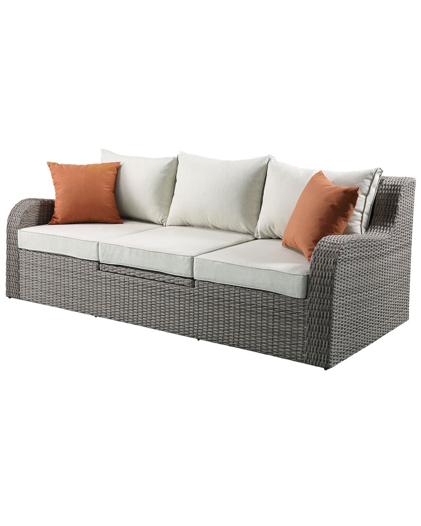 Acme Furniture Patio Sectional & 2 Ottomans (2 Pillows)
