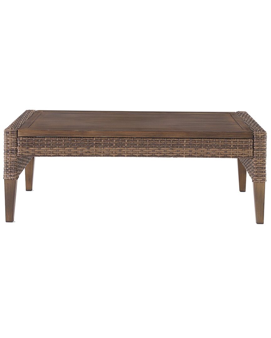 Crosley Capella Outdoor Wicker Coffee Table In Brown | ModeSens