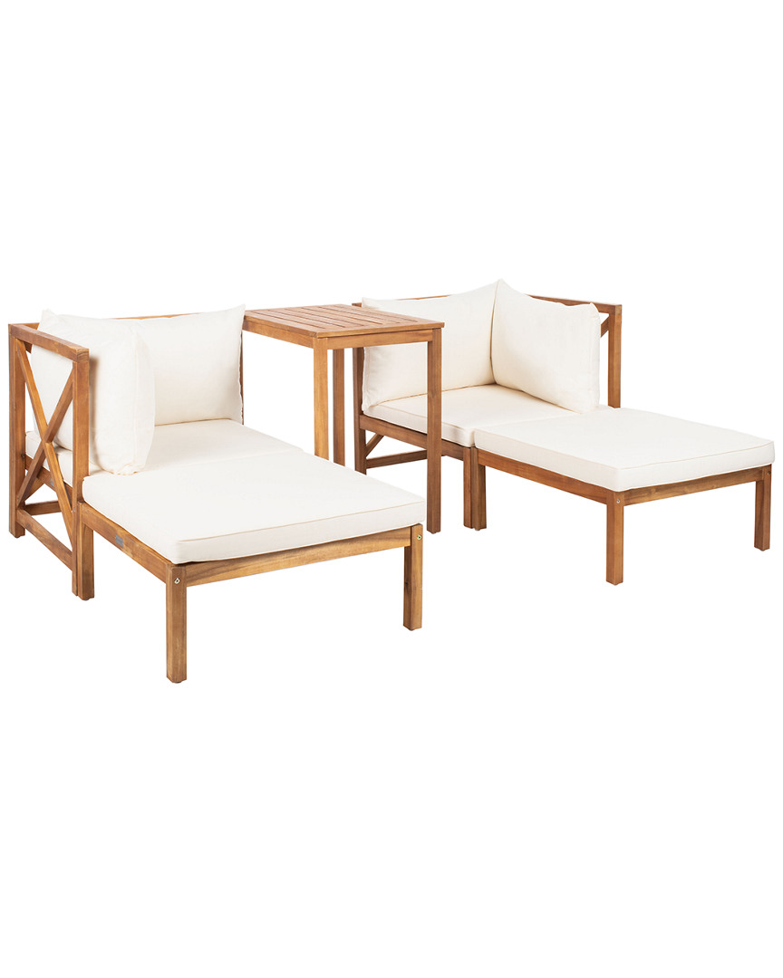 Safavieh Ronson Outdoor 5pc Sectional Set In Natural/beige