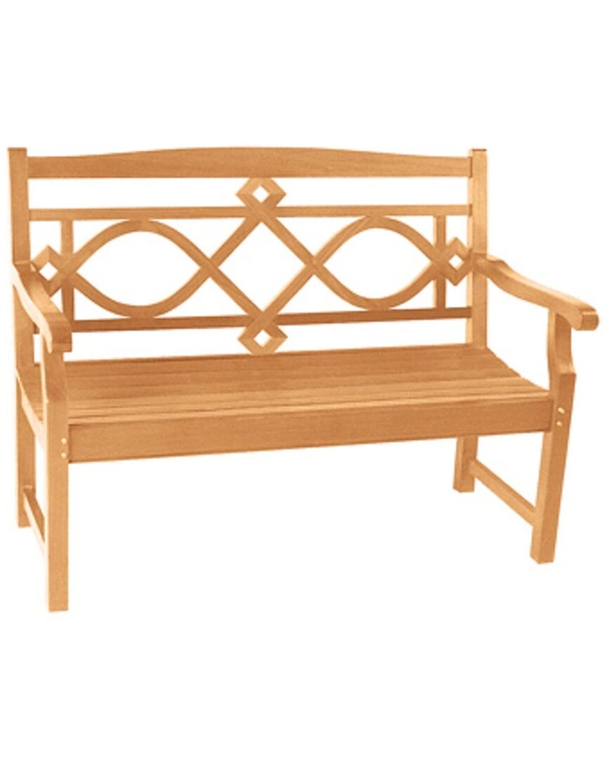 Curated Maison Liane 2 Person Teak Outdoor Bench In Brown
