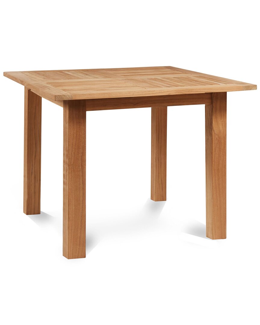 Curated Maison Theophile Teak Outdoor Dining Table In Brown