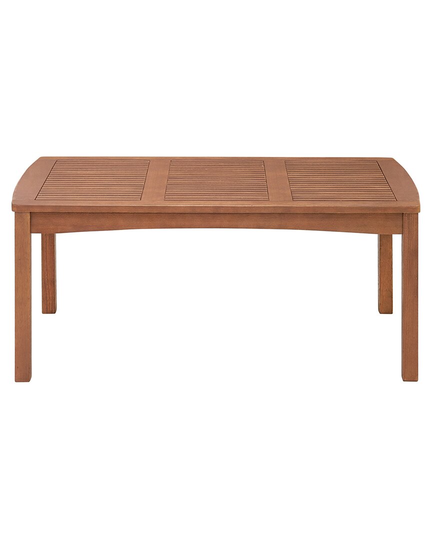 Alaterre Furniture Lyndon Eucalyptus Wood Outdoor Cock Tail Table In Natural