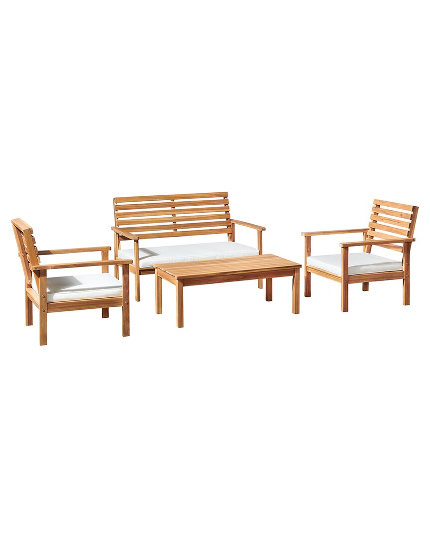 Alaterre Furniture Orwell Outdoor Acacia Wood Conversation Set In Natural