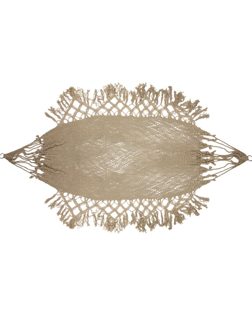Northlight Macrame Hammock With Patterned Tassels