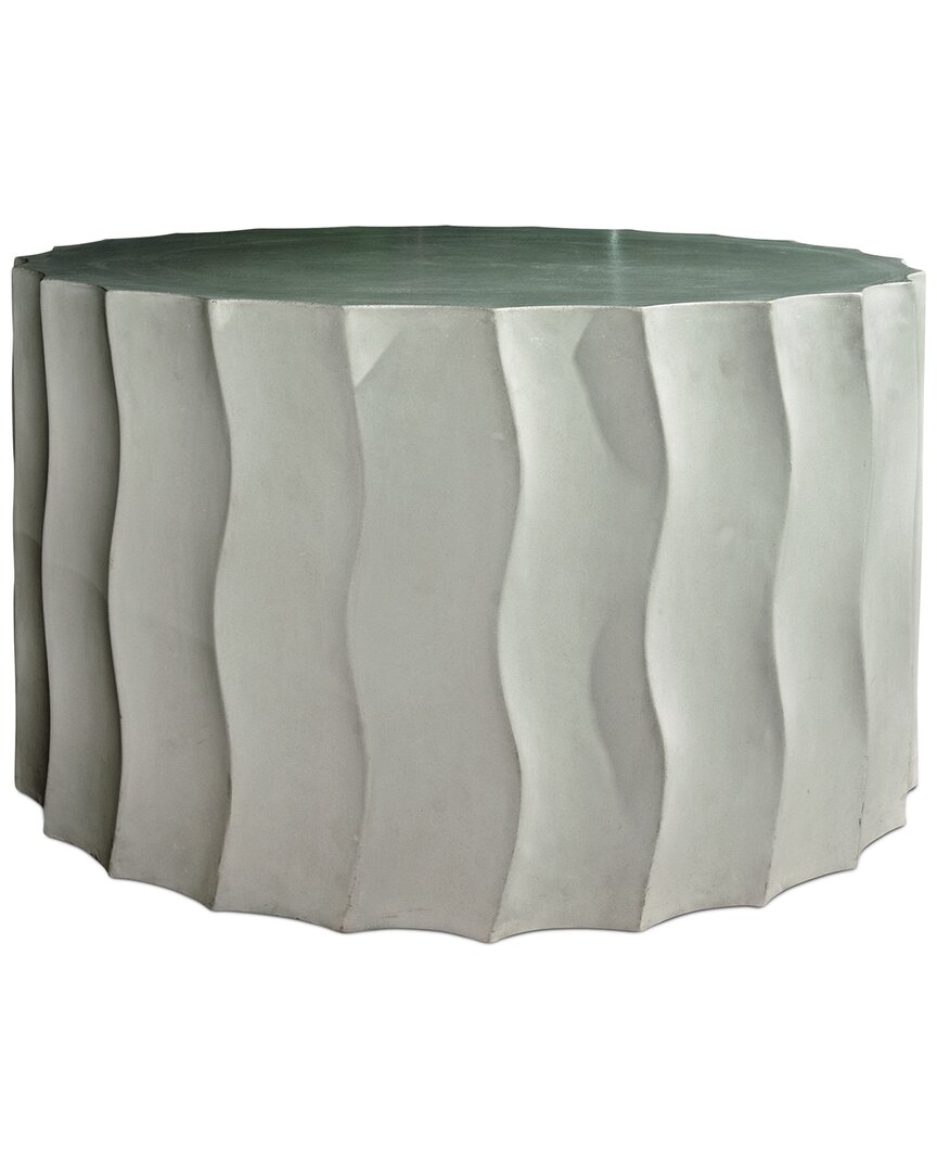 Seasonal Living Wave Concrete Accent Table (wide) 501ft052p2gm