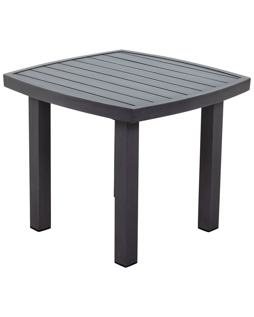 Courtyard Casual Cabo Aluminum 24in Square End Table In Grey