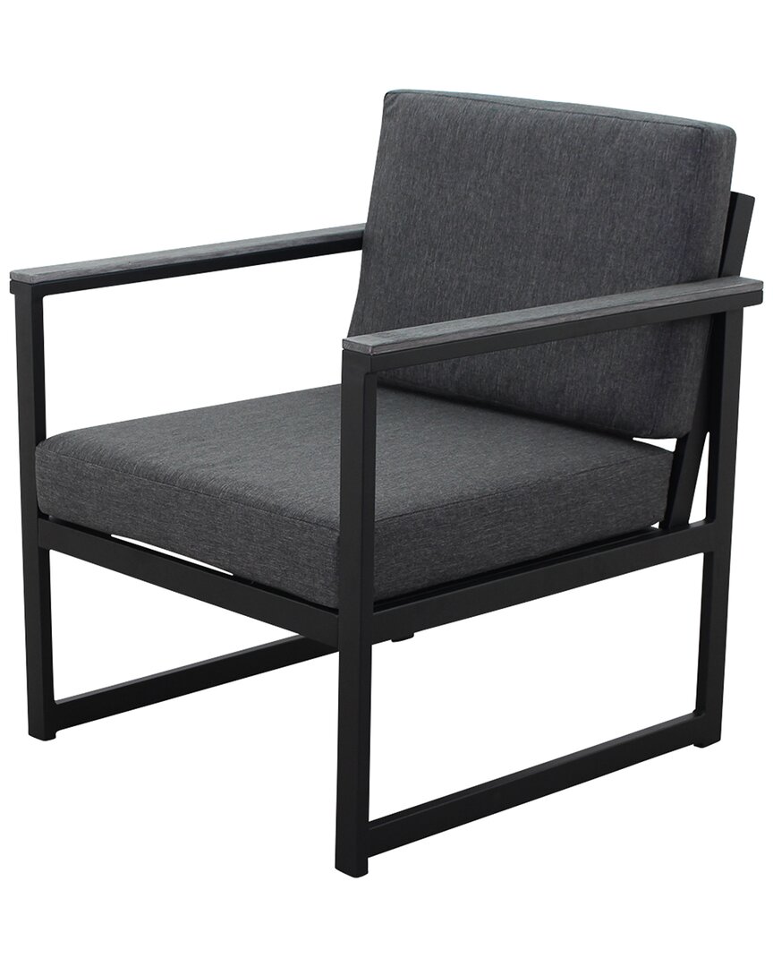 Courtyard Casual Catalina Club Chair With Cushions In Black