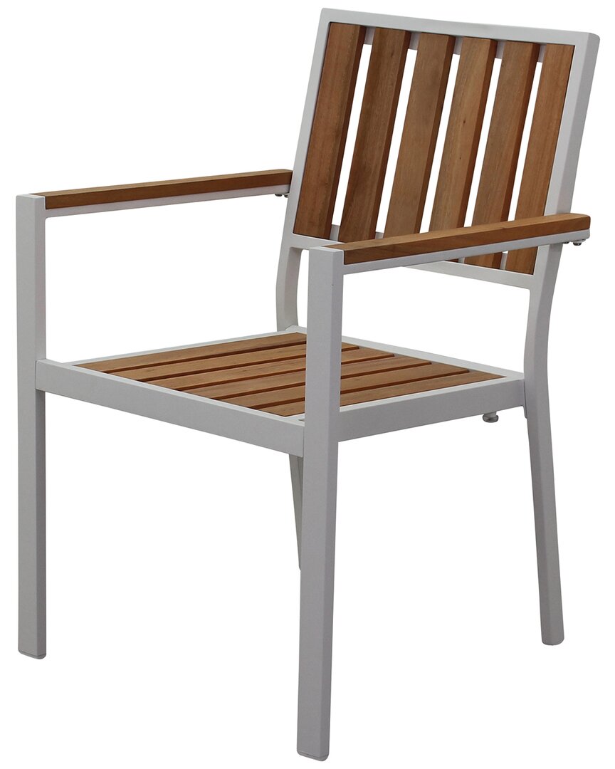 Courtyard Casual Catalina 2 Dining Arm Chairs In White