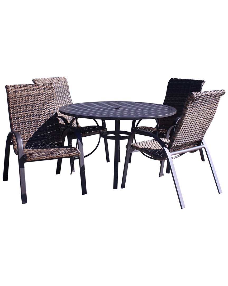 Courtyard Casual Santa Fe 5pc Dining Set In Brown