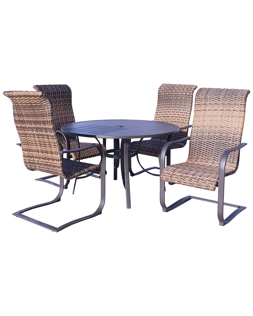 Courtyard Casual Santa Fe 5pc Dining Set In Brown