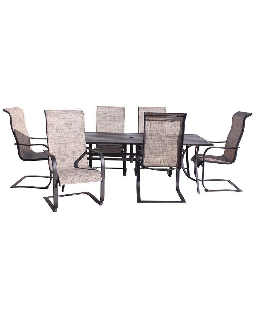Courtyard Casual Santa Fe 7pc Dining Set In Brown
