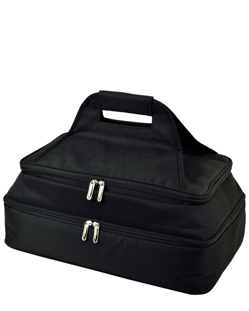 Picnic At Ascot Black Two-layer Food Carrier
