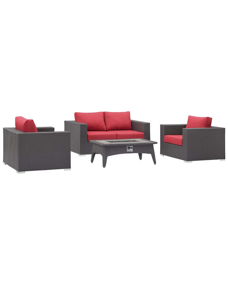 Modway Outdoor Convene 4 Piece Set Outdoor Patio W In Multi