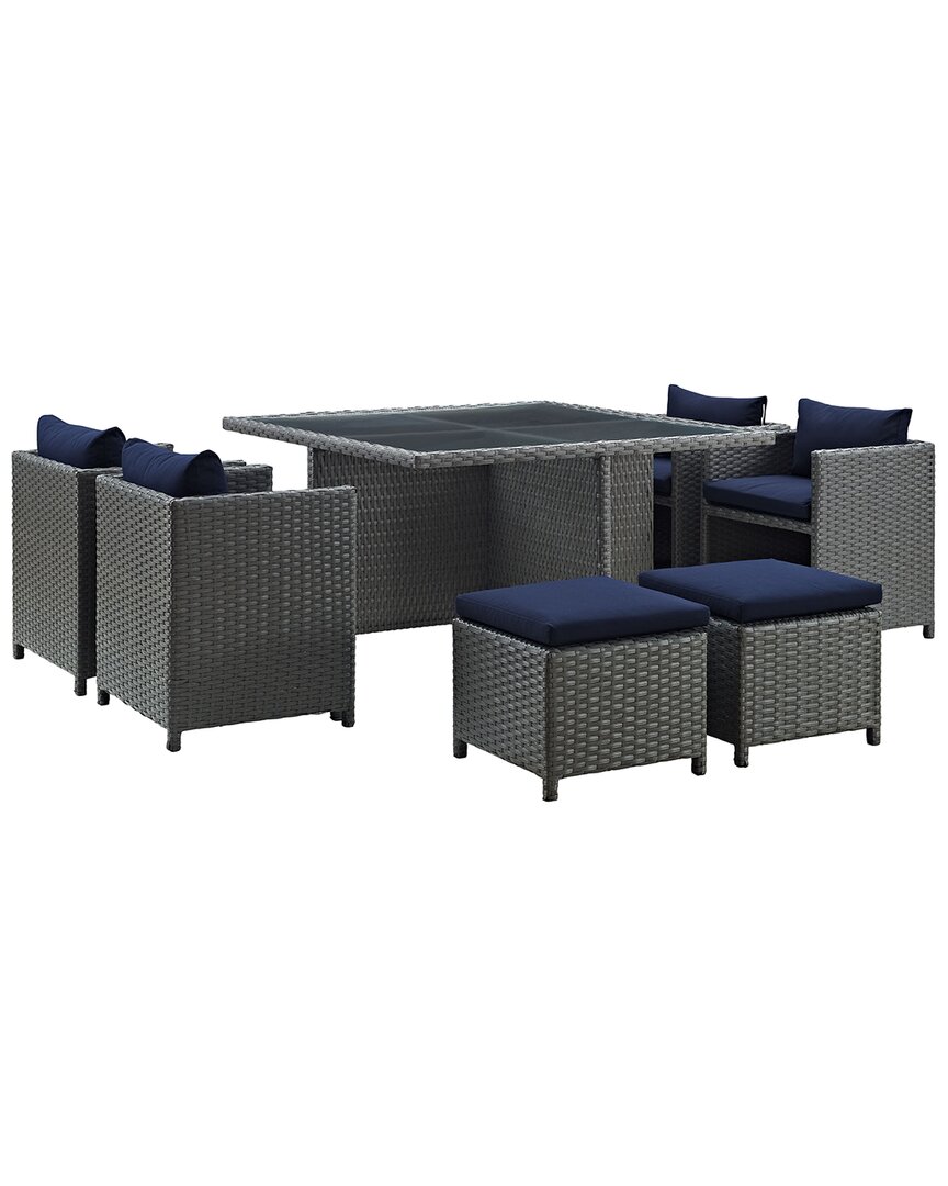 Modway Outdoor Sojourn 9 Piece Outdoor Patio Sunbr In Multi