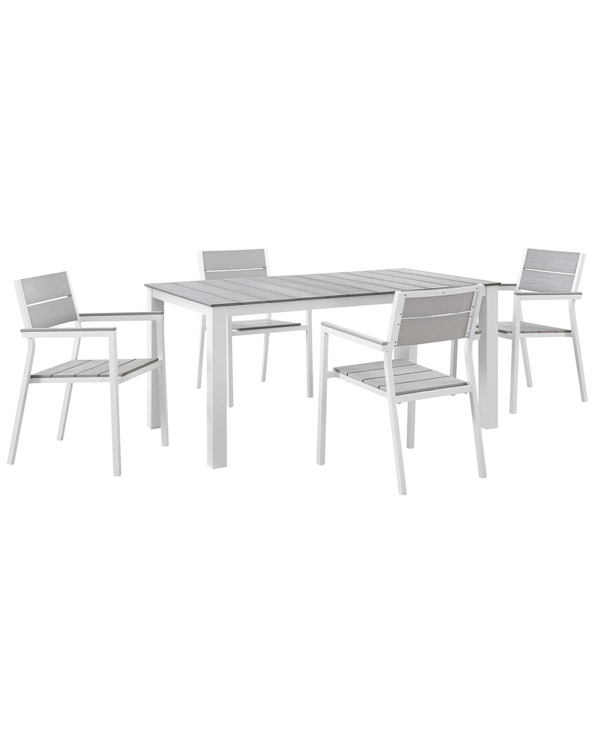 Modway Outdoor Maine 5 Piece Outdoor Patio Dining In Multi
