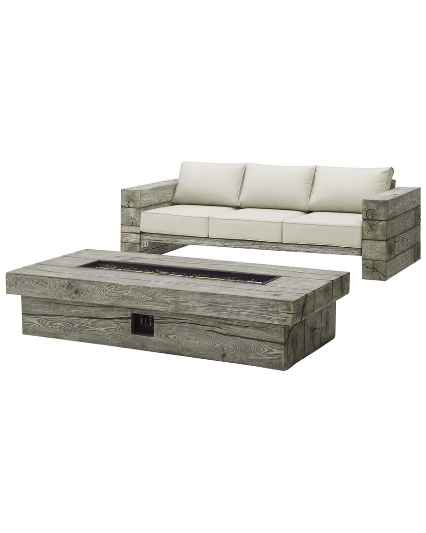 Modway Manteo Rustic Coastal Outdoor Patio Sunbrel In Multi