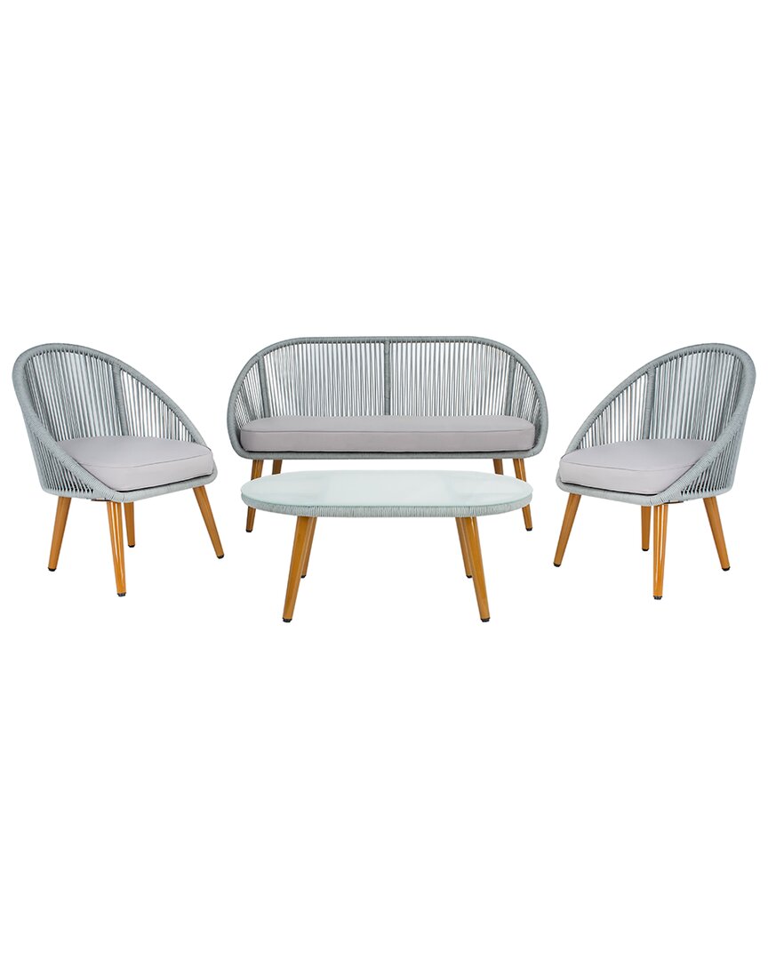 Safavieh Halcott 4pc Living Set In Grey