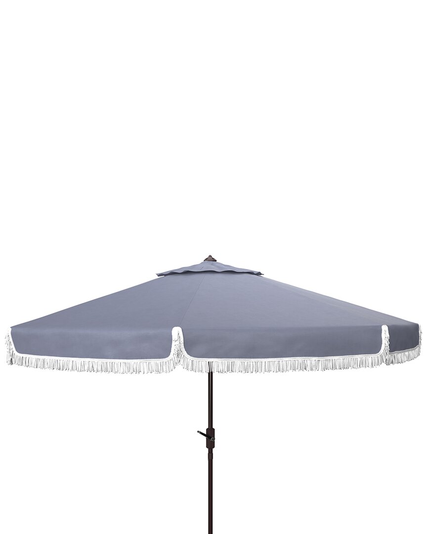 Safavieh Milan Fringe 11ft Umbrella In Grey
