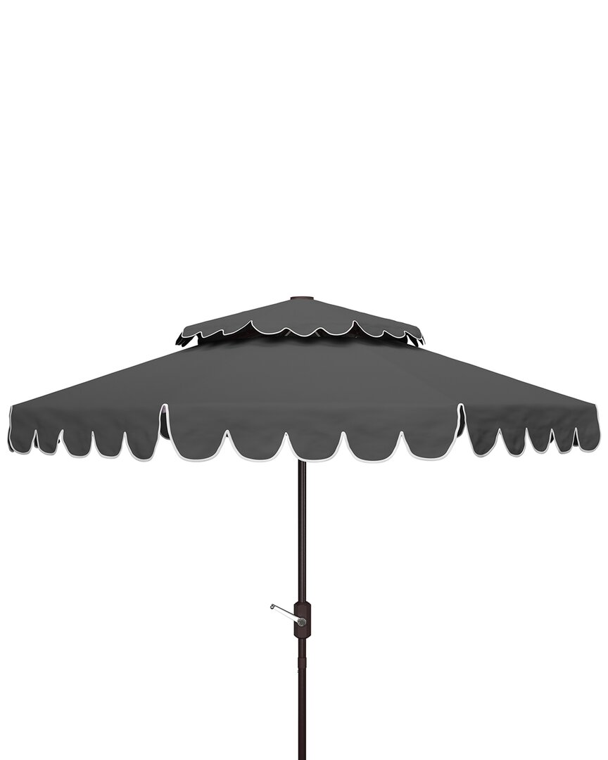Safavieh Venice 9ft Dbletop Umbrella In Grey