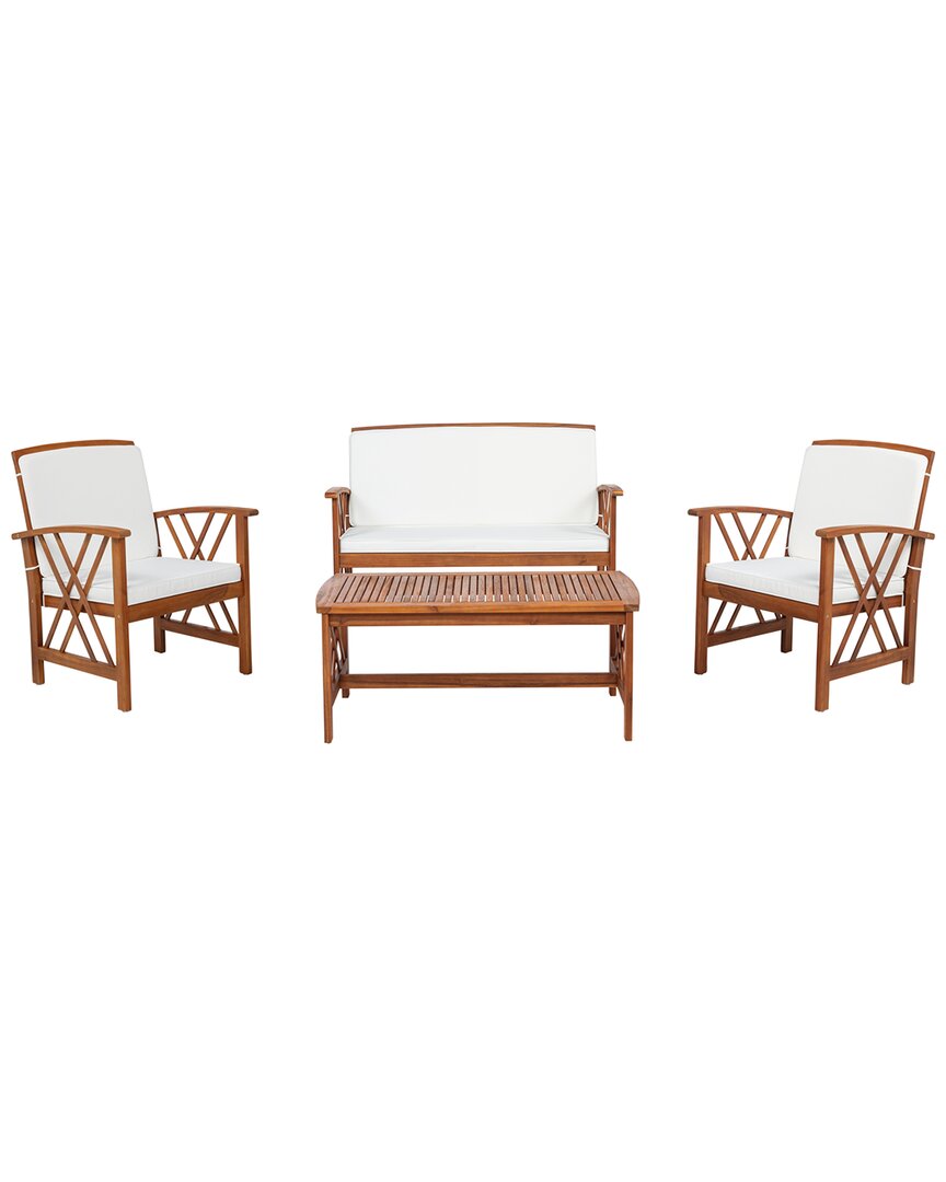 Linon Jubil 4pc Outdoor Seating Set In Brown