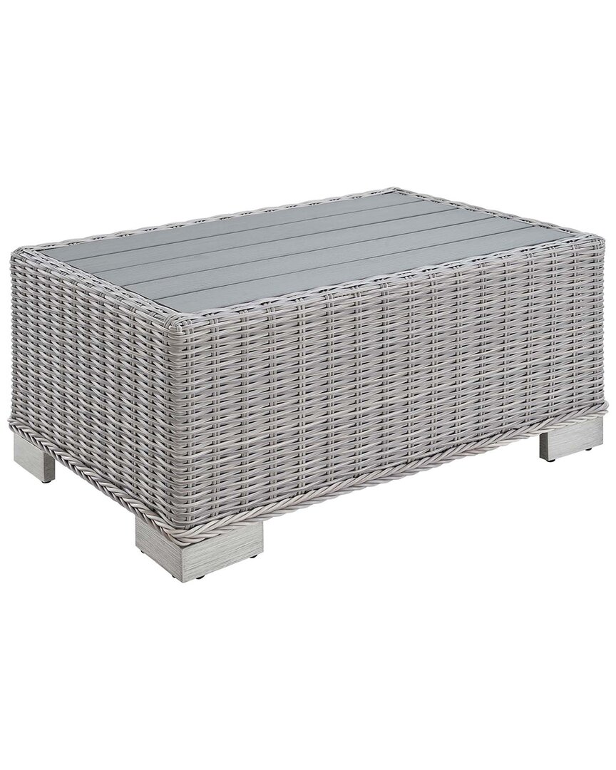 Modway Outdoor Conway 32in Outdoor Patio Wicker Rattan Coffee Table