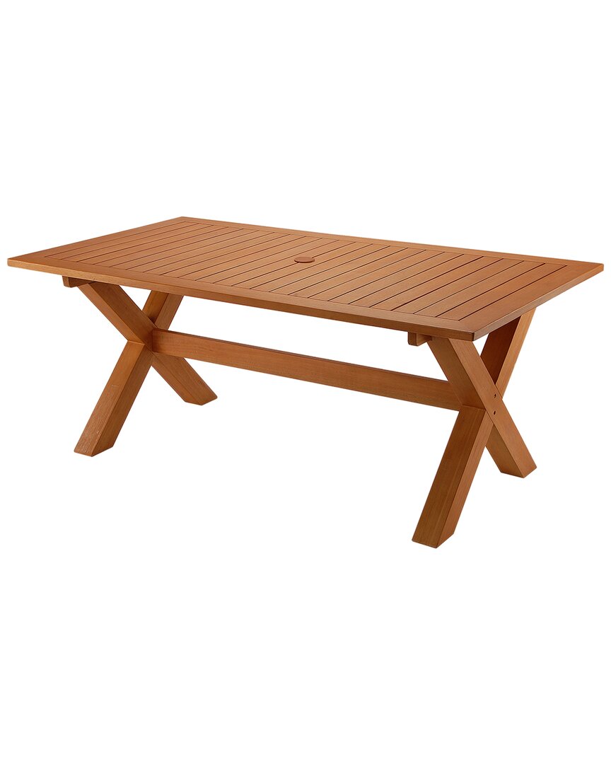 NATIONAL TREE COMPANY NATIONAL TREE COMPANY EUCALYPTUS GRANDIS WOOD FARMHOUSE STYLE TABLE 