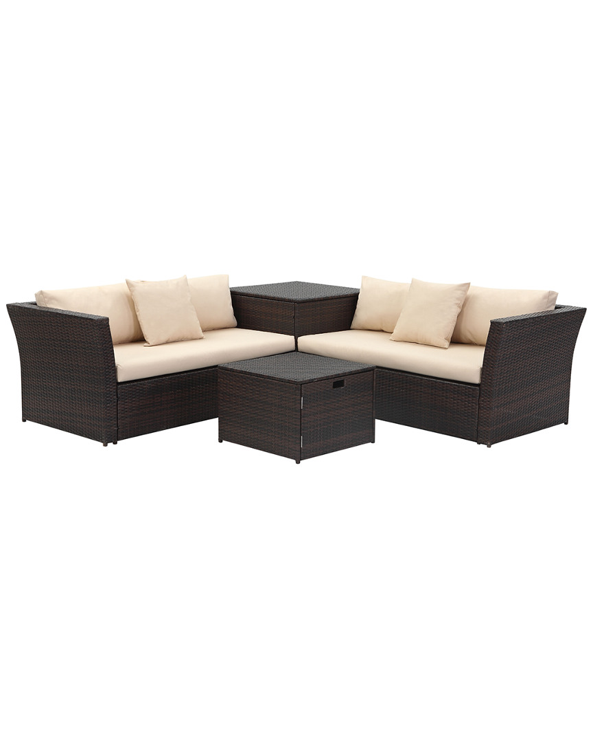 Shop Safavieh Welch Outdoor Living Sectional Set With Storage