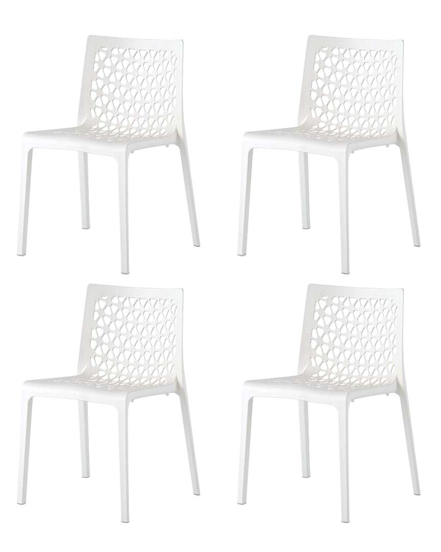 Lagoon Furniture Set Of 4 Milan Stackable Dining Chairs