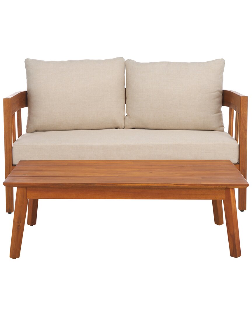 Safavieh Owen Bench & Table Set In Brown