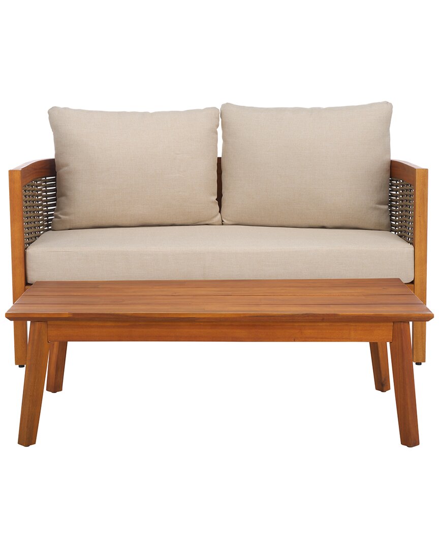 Safavieh Amanda Bench & Table Set In Brown