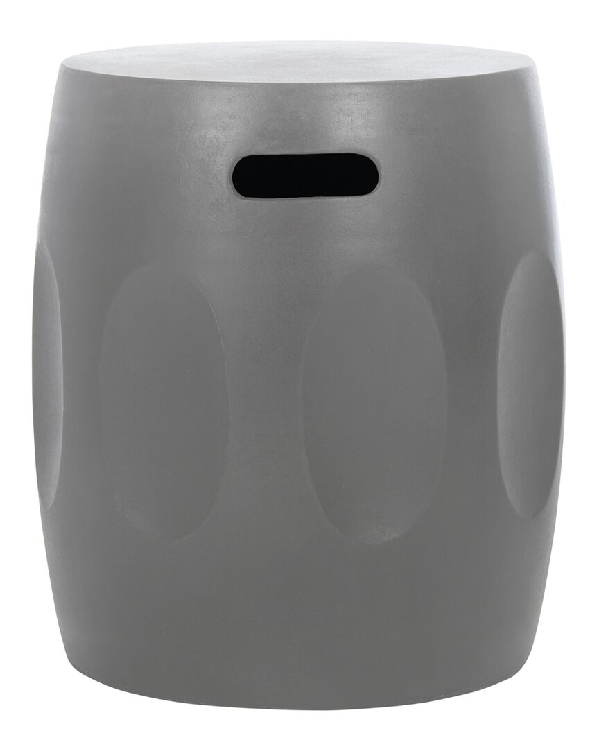 Safavieh Zuri Indoor/outdoor Modern Concrete Round 17.7-inch H Accent Table In Grey