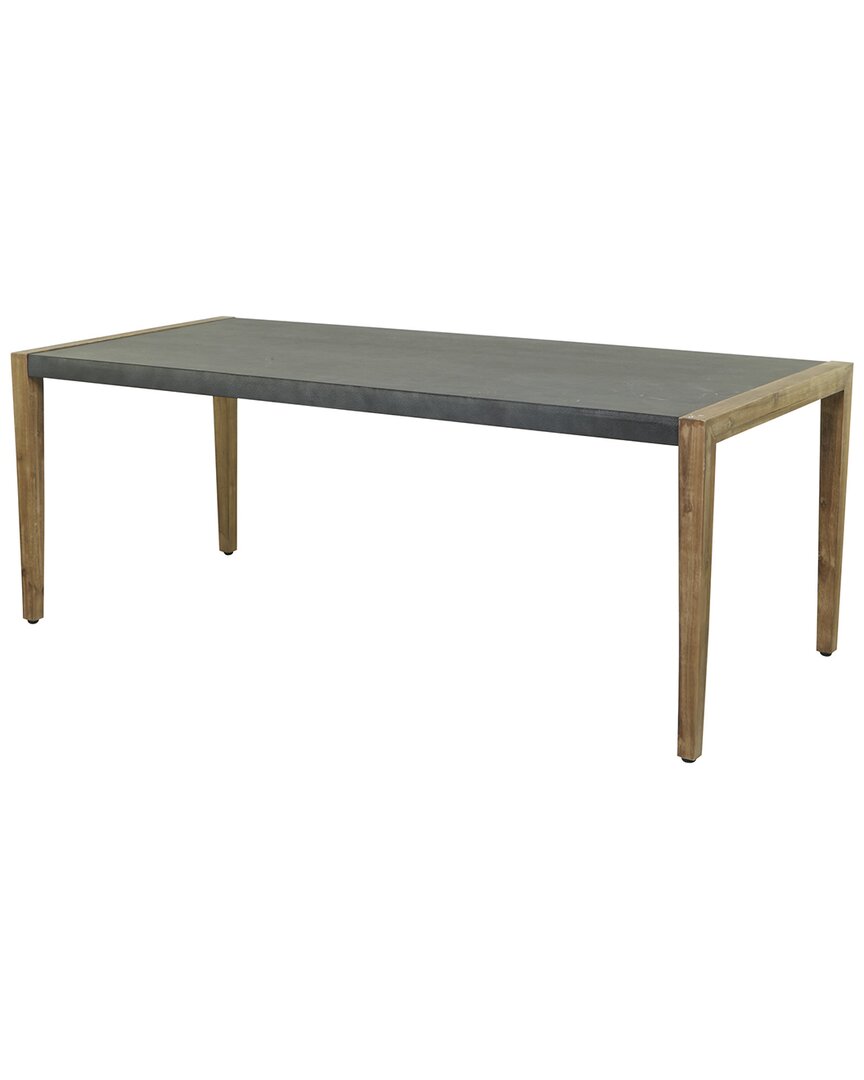 Peyton Lane Contemporary Dark Wood Outdoor Dining Table In Gray