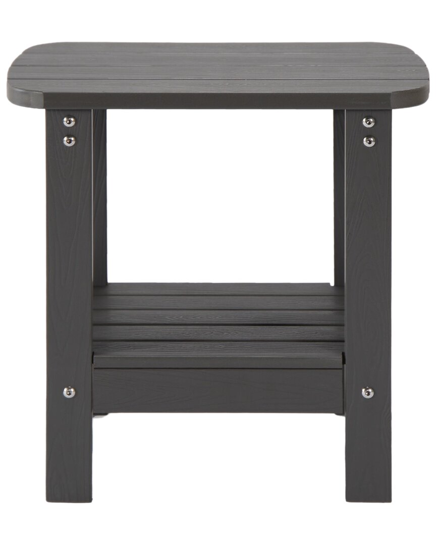 Inspired Home Raymundo Outdoor Side Tables In Charcoal