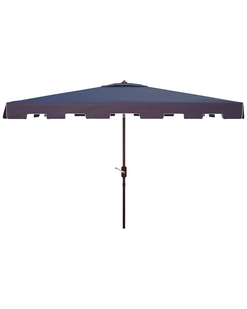 Safavieh Zimmerman 6.5 X 10 Ft Rect Market Umbrella In White