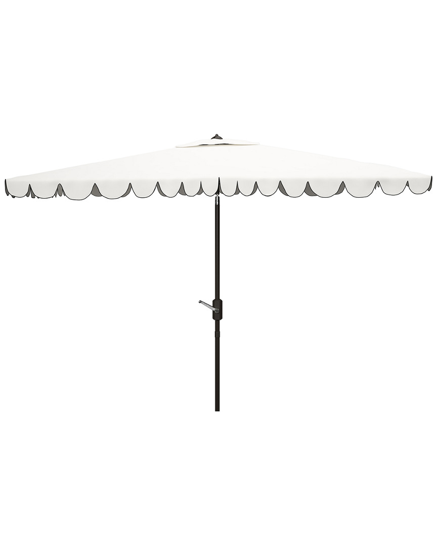Safavieh Venice 6.5 X 10 Ft Rect Crank Umbrella In Black
