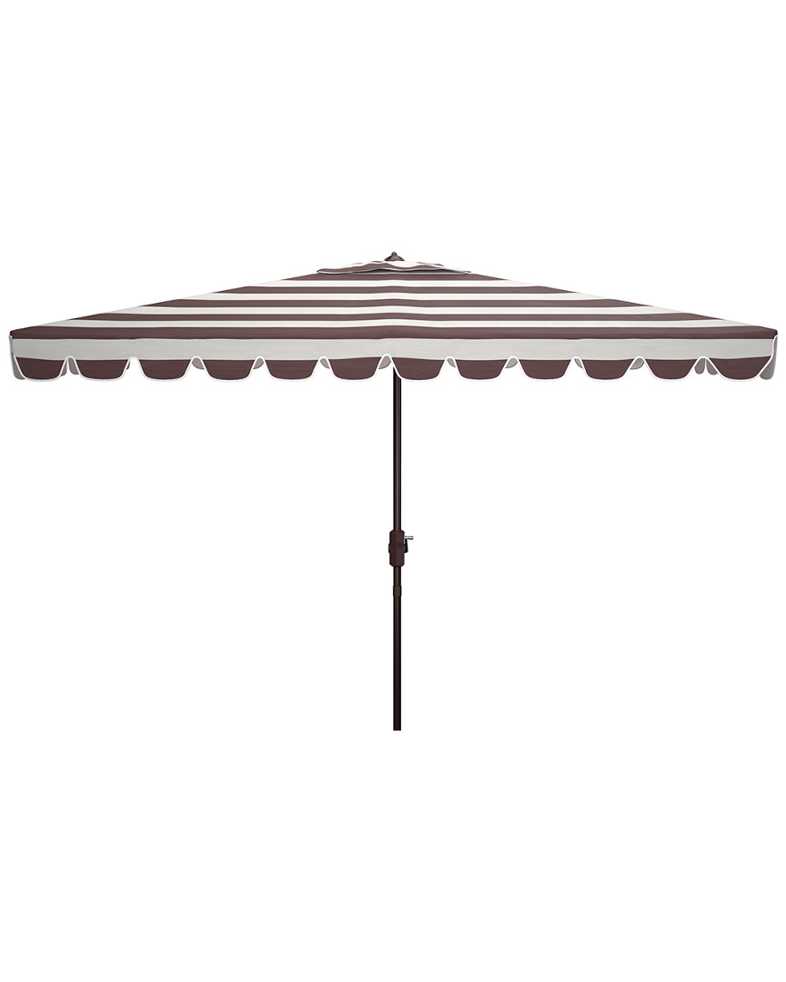 Safavieh Vienna 6.5 X 10 Ft Rect Crank Umbrella In White