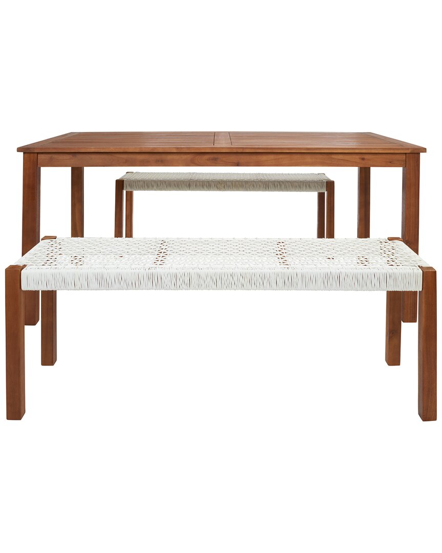 Safavieh Aquina 3pc Dining Set In Brown