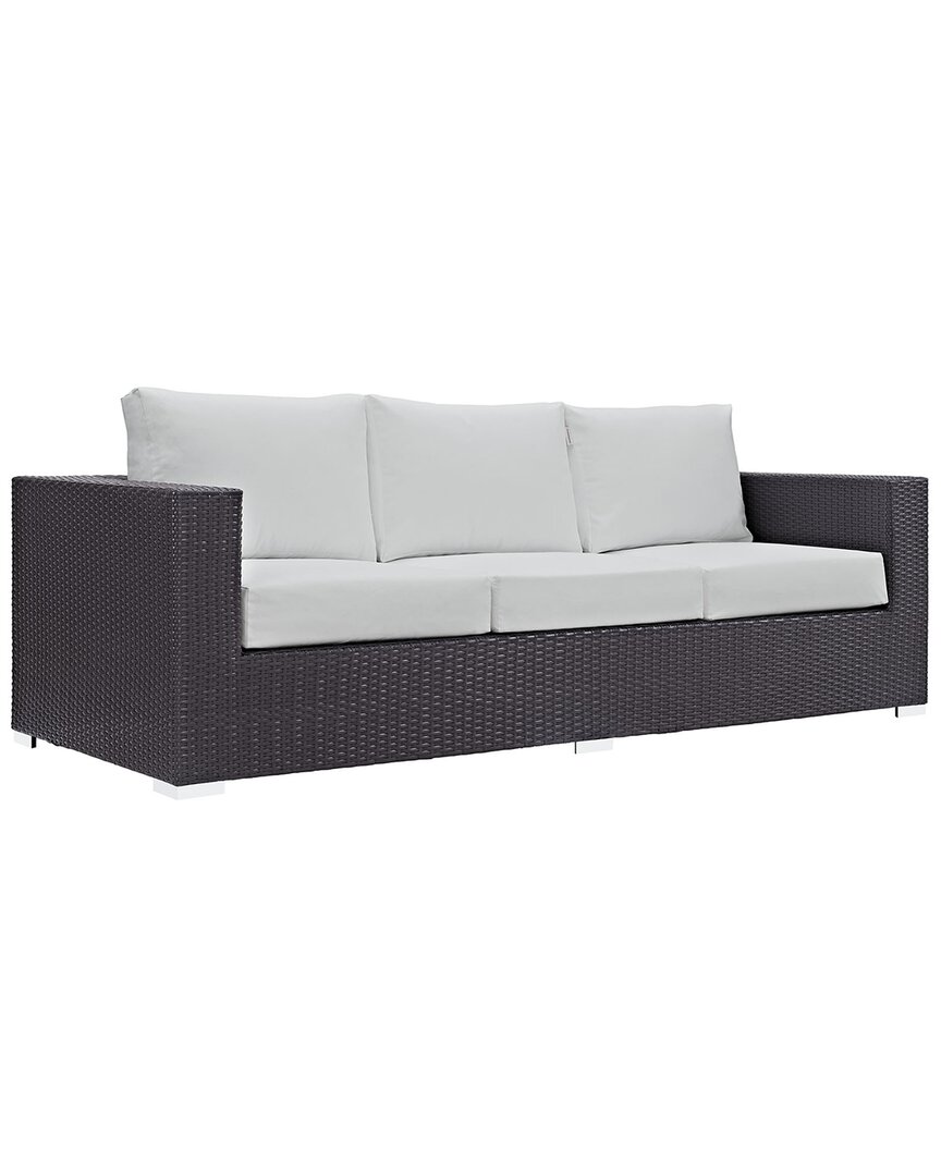Modway Convene Outdoor Patio Sofa In Brown
