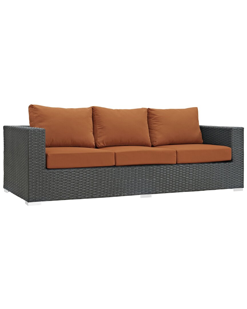 Modway Sojourn Outdoor Patio Sunbrella Sofa In Beige