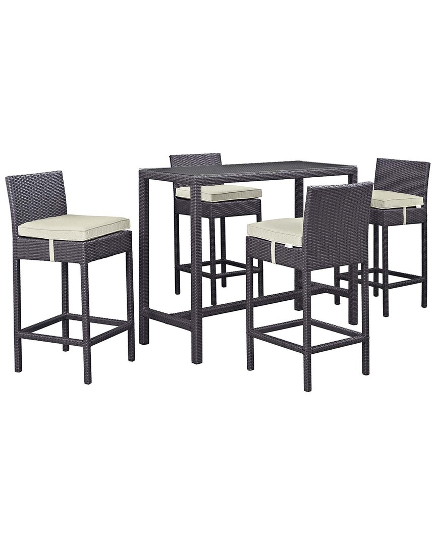 Modway Convene 5-piece Outdoor Patio Pub Set