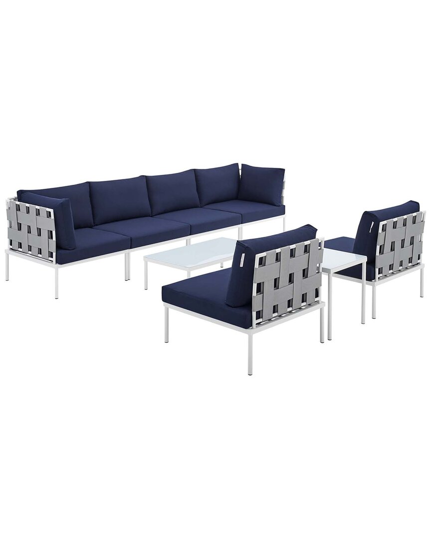 Modway Harmony 8-piece Sunbrella Outdoor Patio Sectional Sofa Set In Gray
